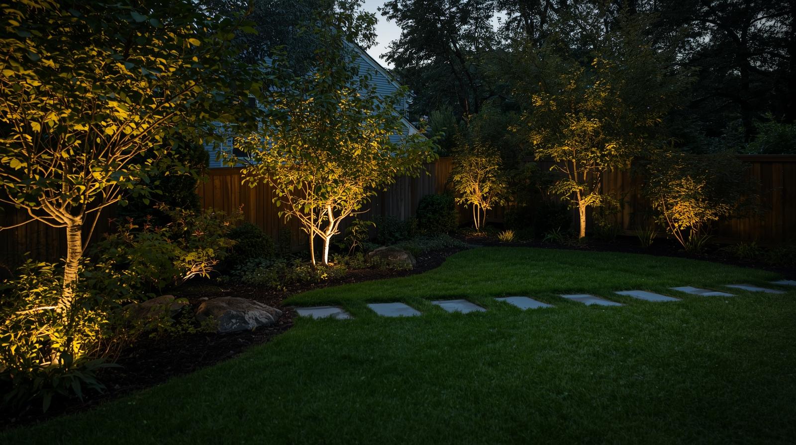 Professional landscape lighting design and installation in Charlotte, NC