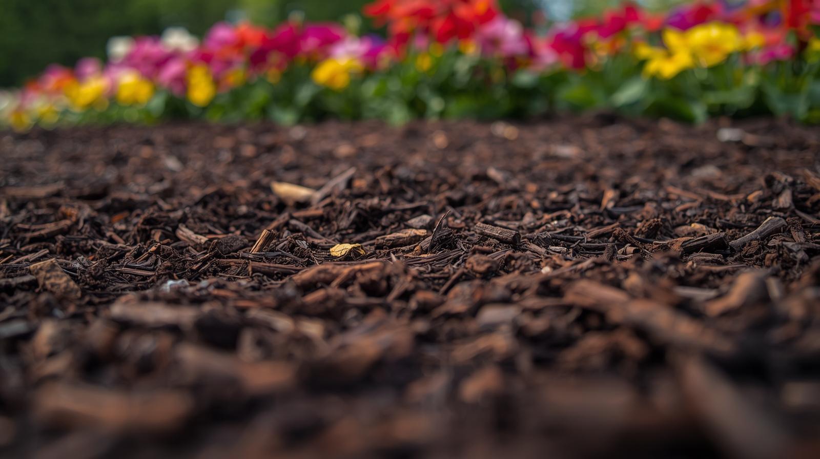 Expert mulch installation creating beautiful, well-maintained landscape beds in Charlotte, NC