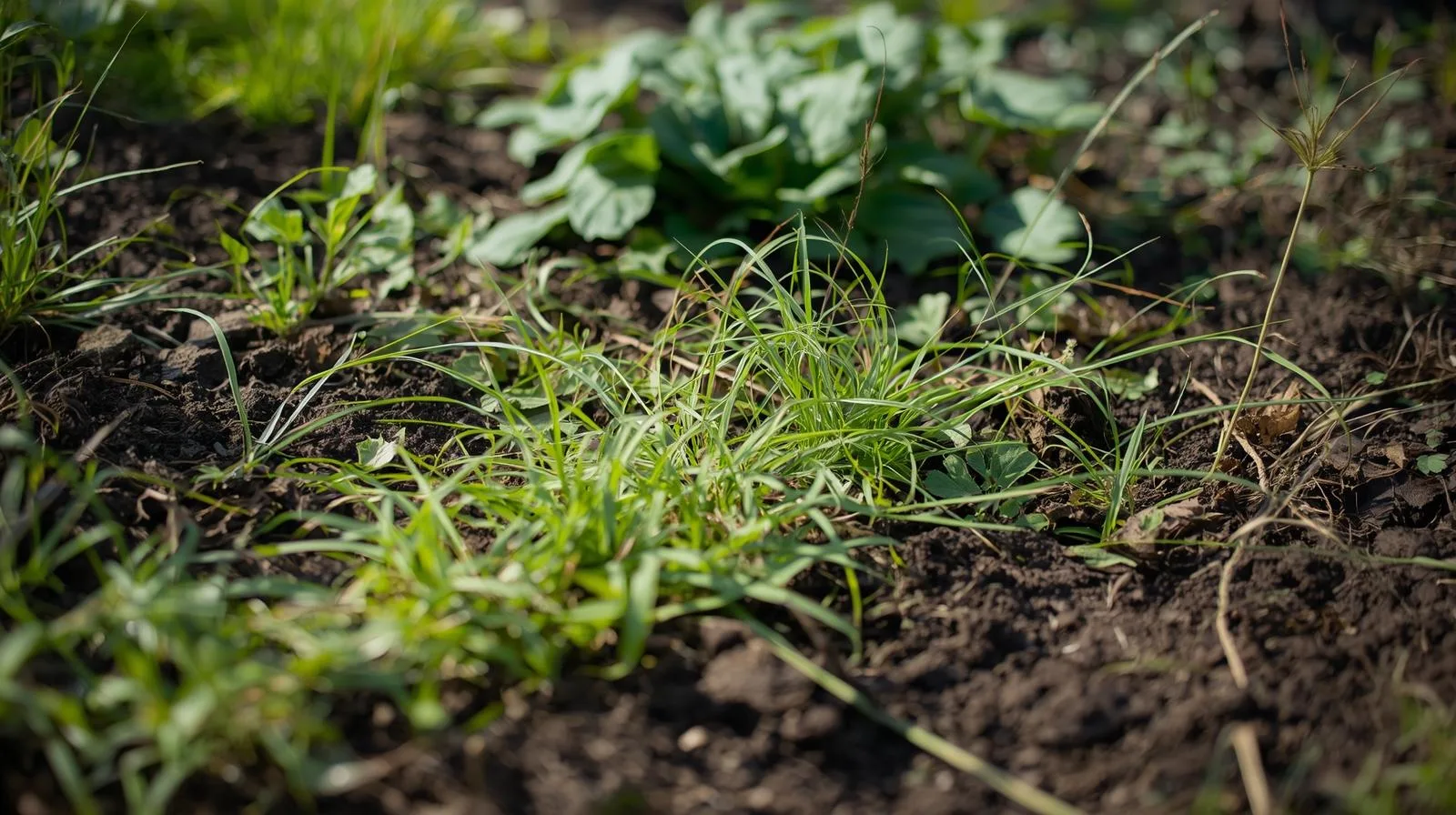 Clean landscape bed edge after professional bed weed control