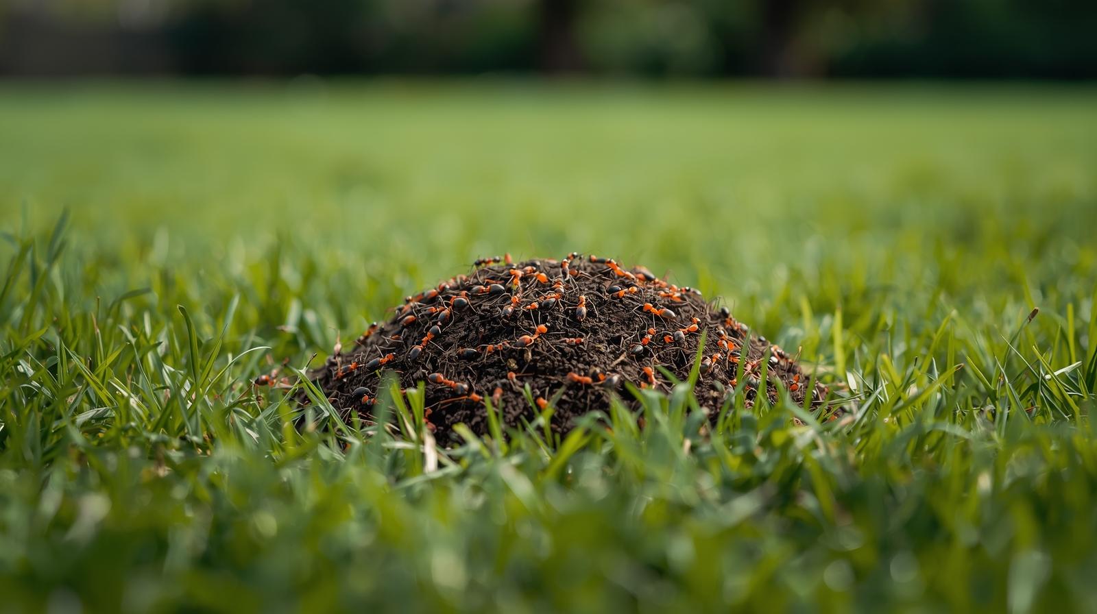 Fire ant mound in yard